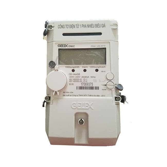 Công tơ điện tử 1 pha 3 giá EMIC CE-11mGS 5/10(A)
