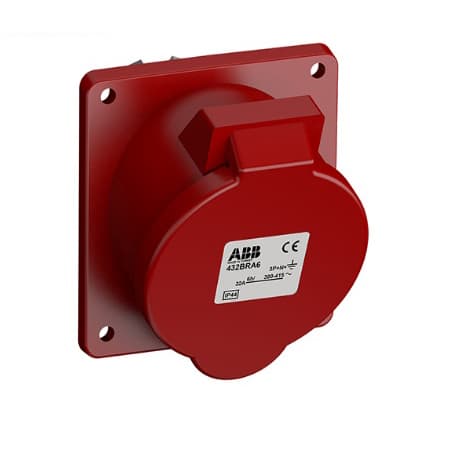 2CMA102246R1000 – Ổ cắm âm dạng nghiêng ABB 432BRA6 32A 3P+N+E 346-415V IP44