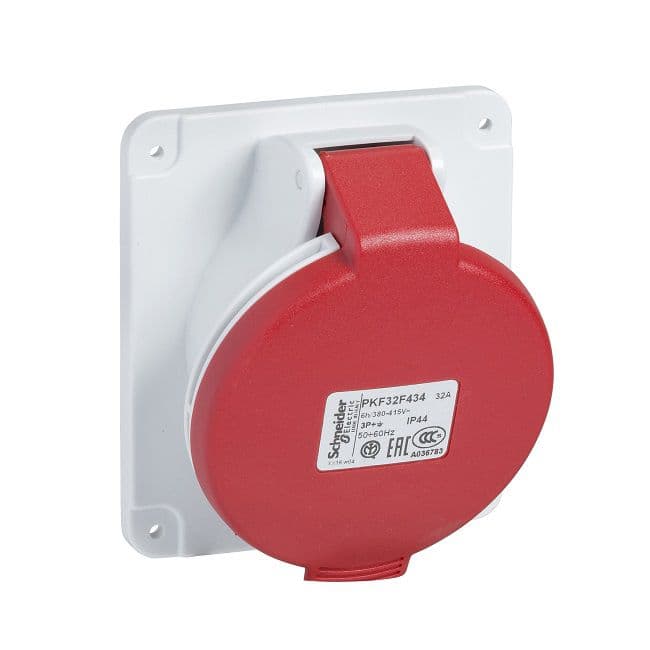 Ổ cắm âm Schneider PKF32F434, 32A, 3P+E, 400V
