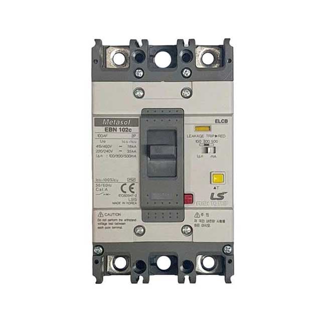 CB chống giật LS EBN102c 100A 2P 35kA (100-500mA)