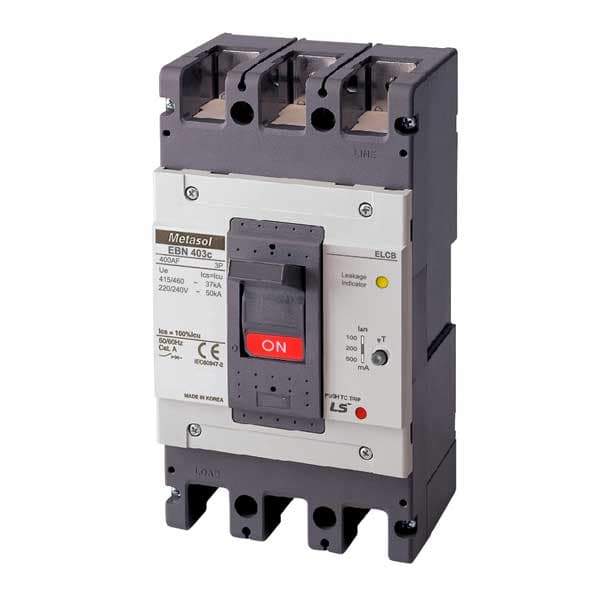 CB khối chống giật LS EBN403c 250A 3P (100-500mA) 37kA