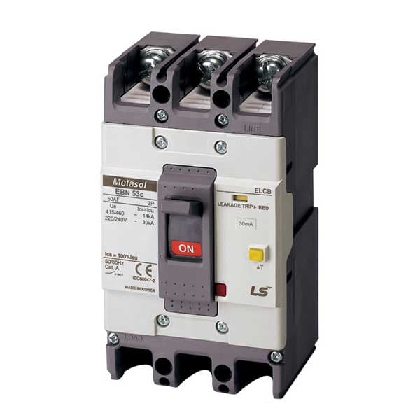 CB khối chống giật LS EBN53c 50A 3P 30mA 14kA