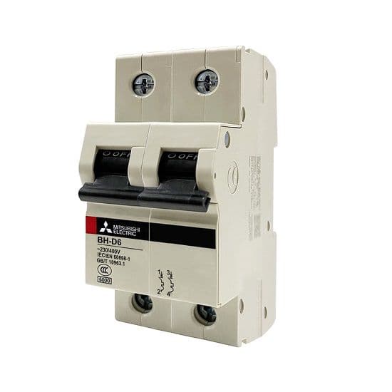 MCB Mitsubishi BH-D6 2P 20A 6kA C N