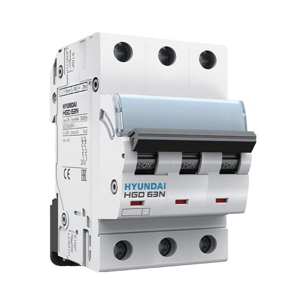 MCB Hyundai HGD63N 3P 25A 6kA