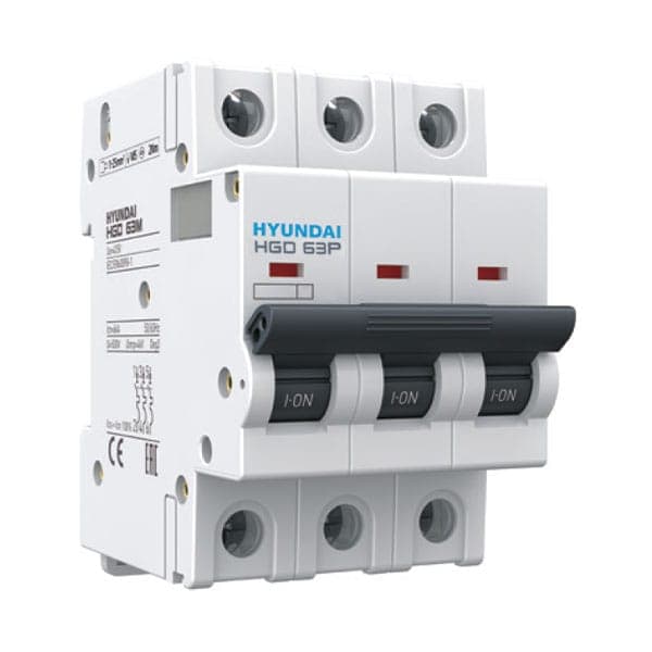 MCB Hyundai HGD63P 3P 6A 10kA
