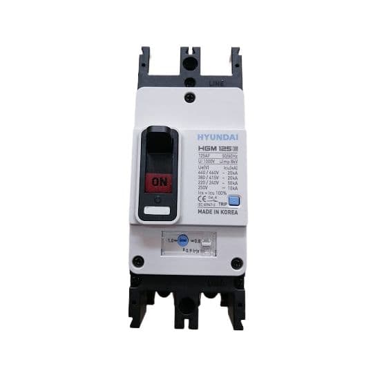MCCB Hyundai HGM400S-F 2P 400A 75kA