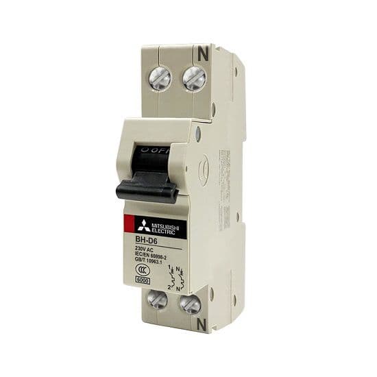MCB Mitsubishi BH-D6 1PN 16A 6kA C N